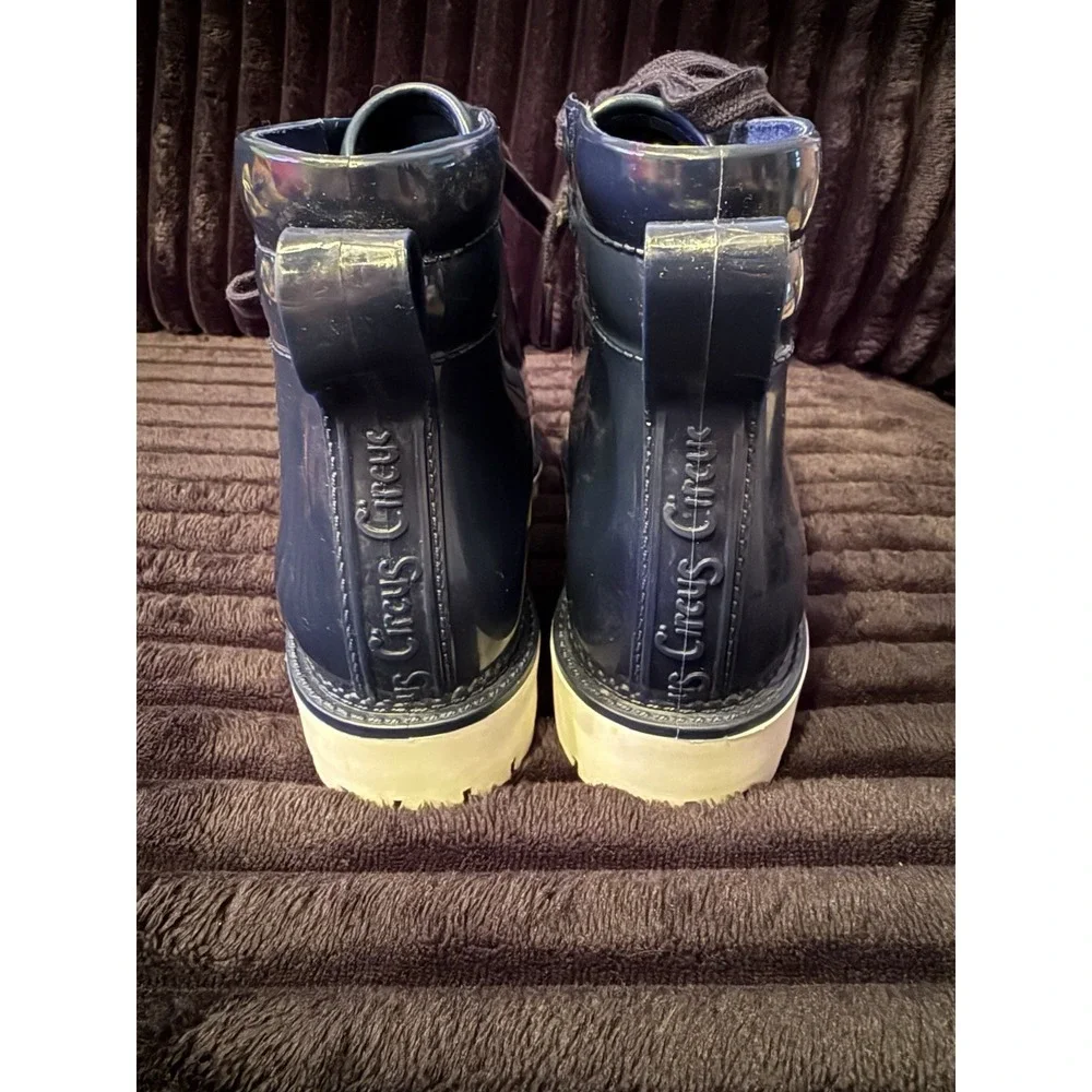 Circus by Sam Edelman Blue Kascade Chunky Rain Boots Womens‎ 6 Hiker Profile EUC